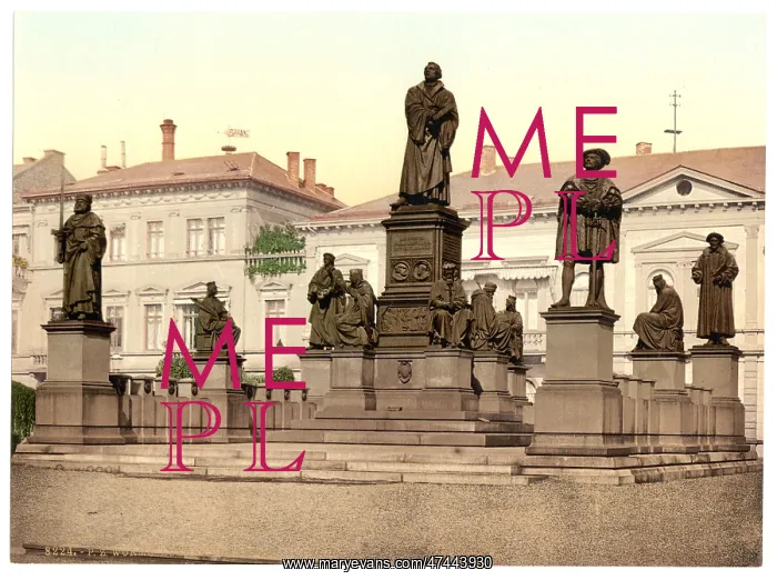 : Luther Memorial, Worms, the Rhine, Germany : Luther Memorial, Worms, the Rhine, Germany