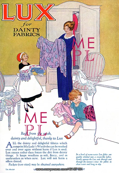 : Lux advertisement, 1923 : Lux advertisement, 1923