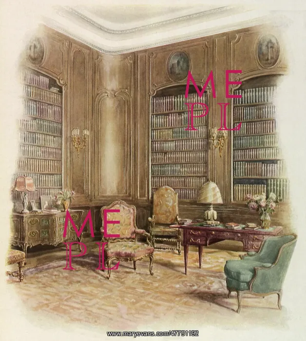 : Luxurious Library Interior : Luxurious Library Interior