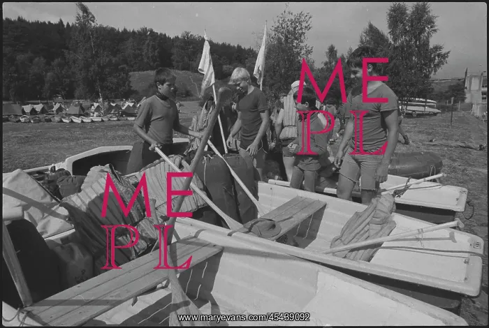 : Luznice River, paddlers, camping : Luznice River, paddlers, camping