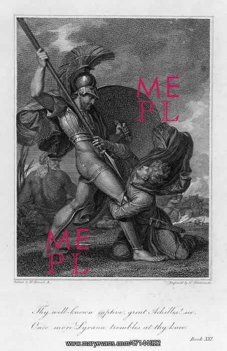 : Lycaon and Achilles during Trojan War : Lycaon and Achilles during Trojan War