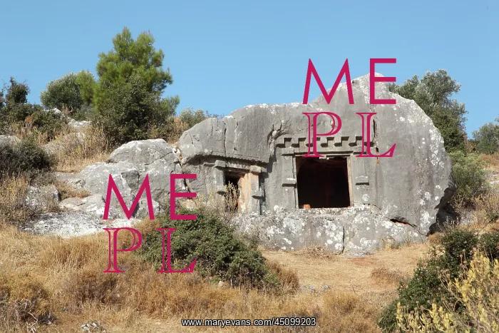 : Lycian tombs, Necropolis, Xanthos, Turkey : Lycian tombs, Necropolis, Xanthos, Turkey