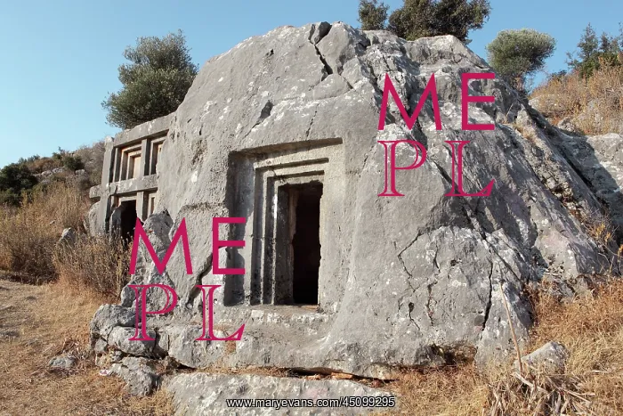 : Lycian tombs, Necropolis, Xanthos, Turkey : Lycian tombs, Necropolis, Xanthos, Turkey