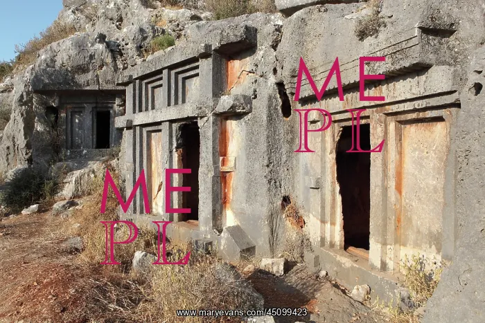 : Lycian tombs, Necropolis, Xanthos, Turkey : Lycian tombs, Necropolis, Xanthos, Turkey
