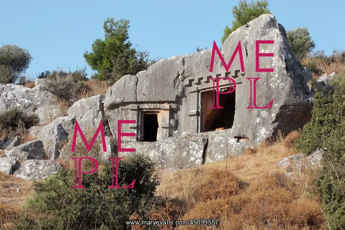 : Lycian tombs, Necropolis, Xanthos, Turkey : Lycian tombs, Necropolis, Xanthos, Turkey
