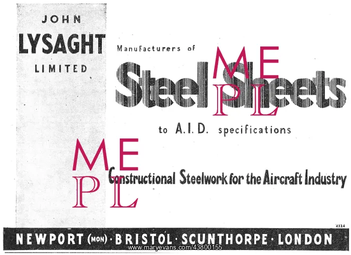 : Lysaght Constructional Steelwork For The Aircraft Industry : Lysaght Constructional Steelwork For The Aircraft Industry