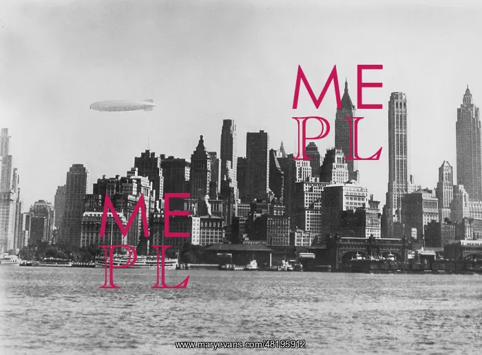 : LZ 129 Hindenburg over Manhattan, 1936 : LZ 129 Hindenburg over Manhattan, 1936