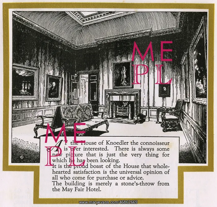 : M Knoedler art gallery advertisement : M Knoedler art gallery advertisement