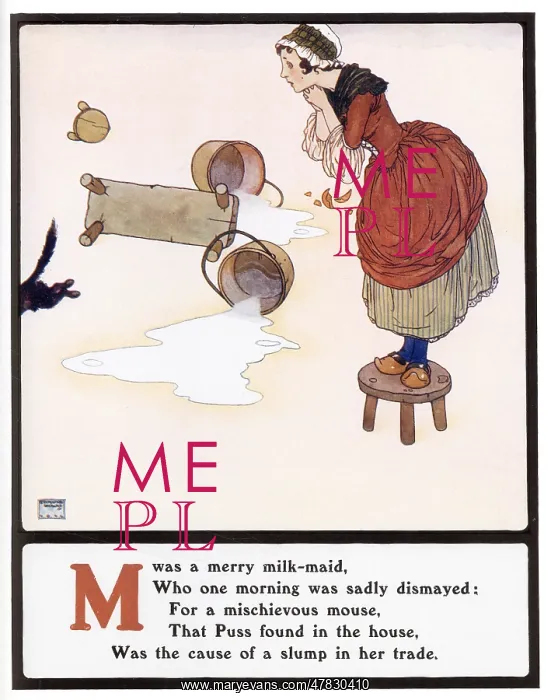 : M was a merry milk-maid : M was a merry milk-maid