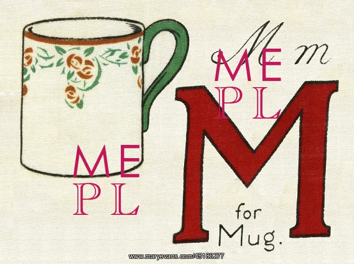  : M for Mug. From a Dean's Rag Book entitled Kiddiewiddies ABC