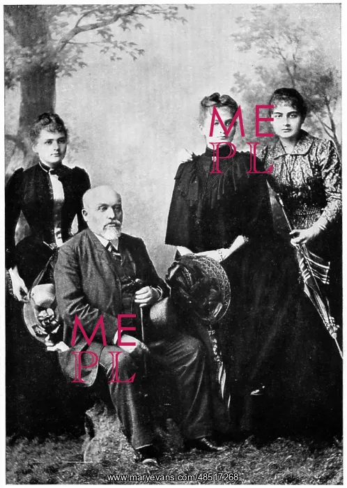 : M. Sklodovski with his three surviving daughters : M. Sklodovski with his three surviving daughters