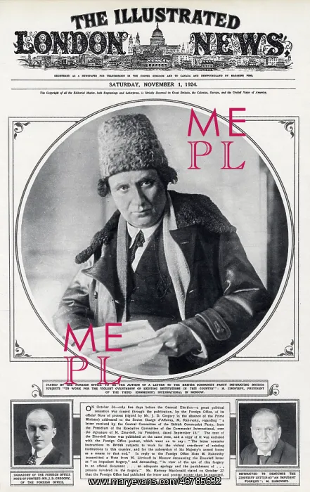 : M. Zinoviev, the letter's alleged author : M. Zinoviev, the letter's alleged author