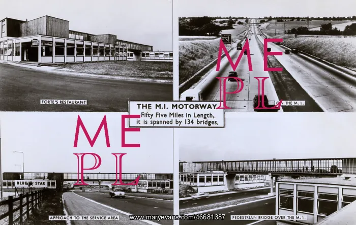 : The M1 Motorway - 3 Service Stations - Dunstable turn-off : The M1 Motorway - 3 Service Stations - Dunstable turn-off