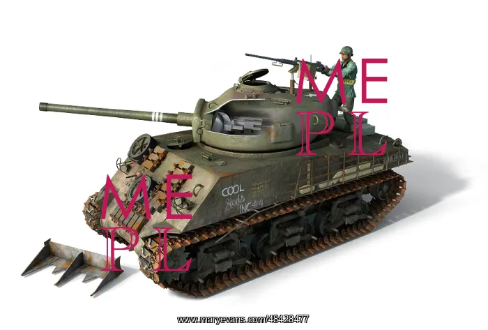 : A M4A3E2 Jumbo Sherman tank, modified with a 76mm gun : A M4A3E2 Jumbo Sherman tank, modified with a 76mm gun