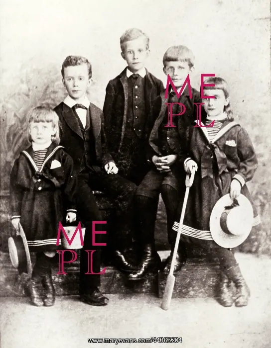 : Maby 41 The Yates Family. Madelwe, Arthur, Alfred, Ernest, Leilia : Maby 41 The Yates Family. Madelwe, Arthur, Alfred, Ernest, Leilia