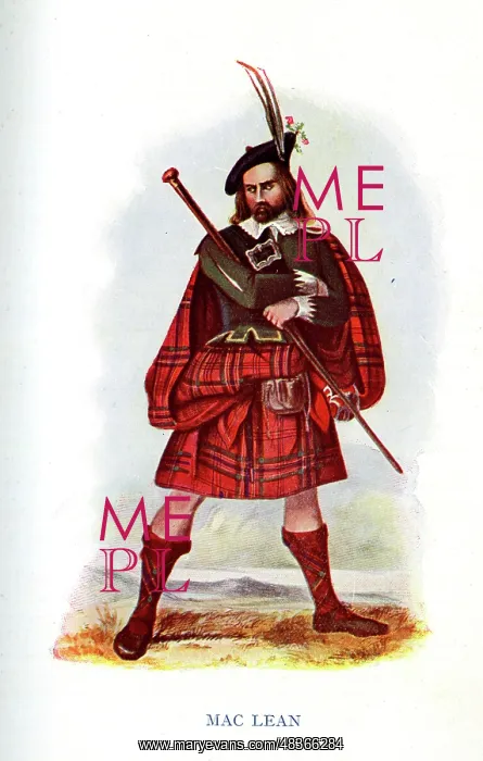 : Mac Lean, Traditional Scottish Clan Costume : Mac Lean, Traditional Scottish Clan Costume