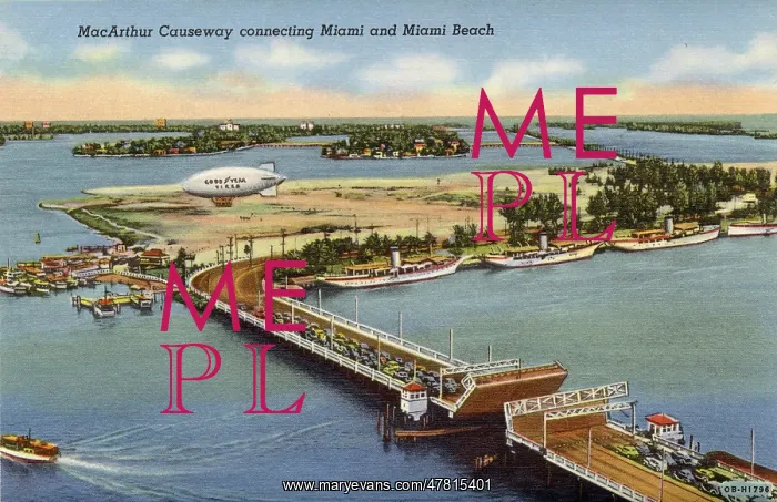 : Macarthur Causeway, Miami, Florida, USA : Macarthur Causeway, Miami, Florida, USA