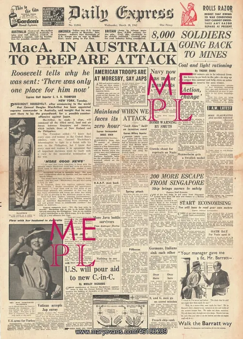  : MacArthur Supreme Allied Commander in Australia
