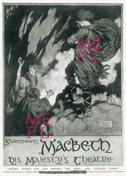 : Macbeth poster by Edmund Dulac : Macbeth poster by Edmund Dulac