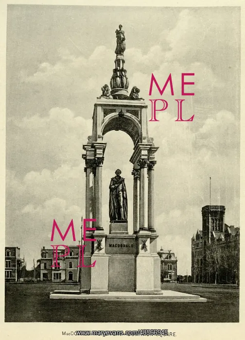 : Macdonald Monument at Place du Canada in Montreal : Macdonald Monument at Place du Canada in Montreal
