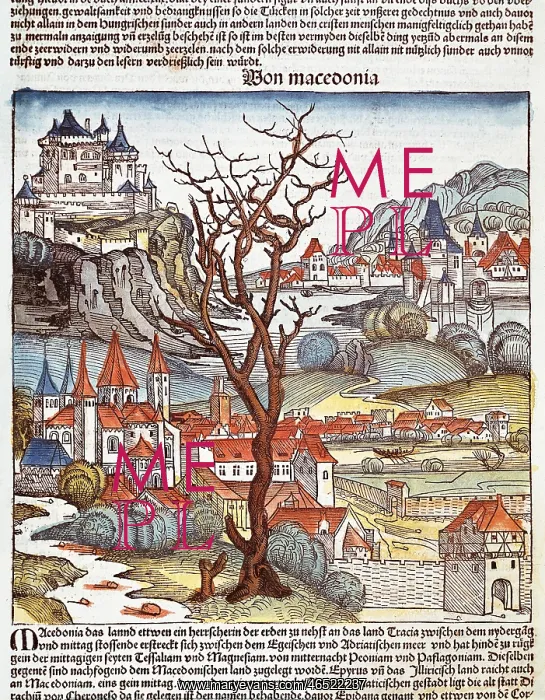  : Macedonia (16th c.). Engraving