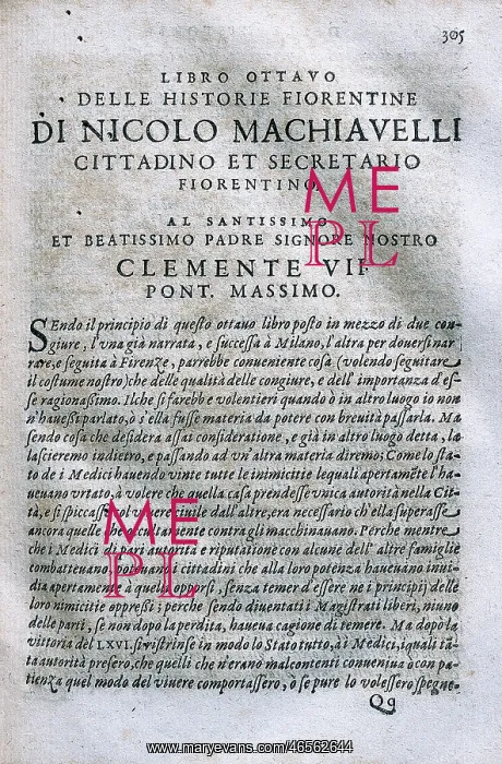 : MACHIAVELLI, Niccol (1469-1527) : MACHIAVELLI, Niccol (1469-1527)