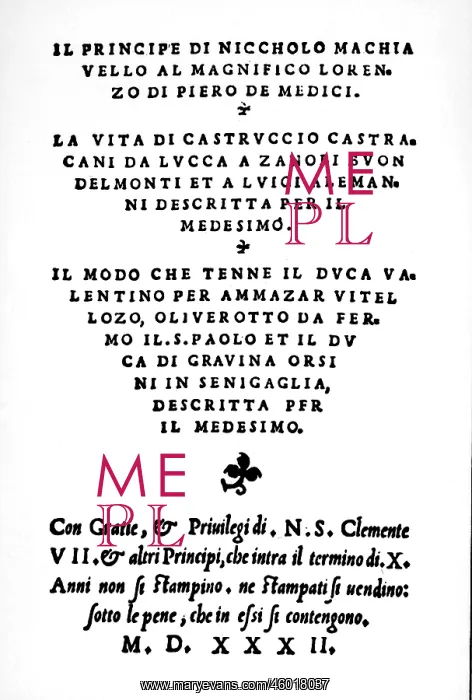 : Machiavelli, Niccolo, 3.5.1469 - 22.6.1527, Italian : Machiavelli, Niccolo, 3.5.1469 - 22.6.1527, Italian