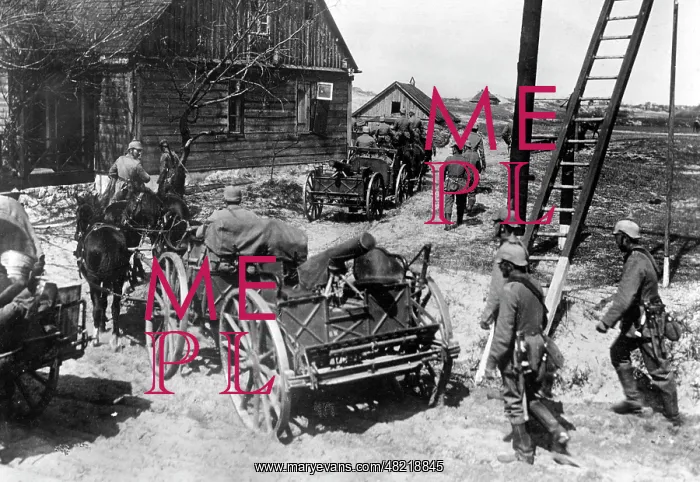 : Machine gun company in Latvia, 1915 : Machine gun company in Latvia, 1915