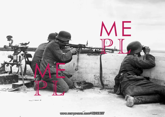: A machine gunner fired on Russian troops who have : A machine gunner fired on Russian troops who have