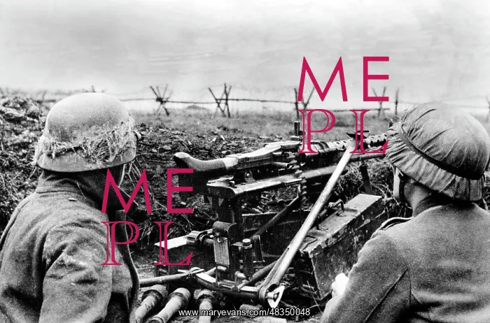 : Machinengewehr guards at the Don Bend, 1942 : Machinengewehr guards at the Don Bend, 1942