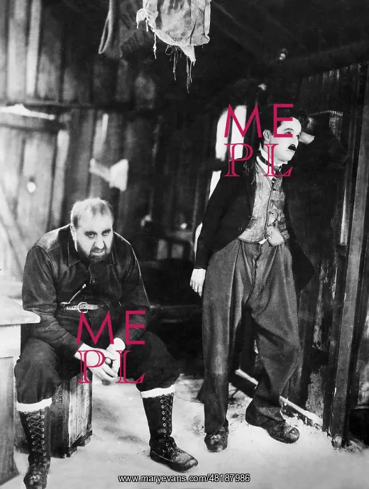 : Mack Swain and Charles Chaplin in The Gold Rush, 1925 : Mack Swain and Charles Chaplin in The Gold Rush, 1925