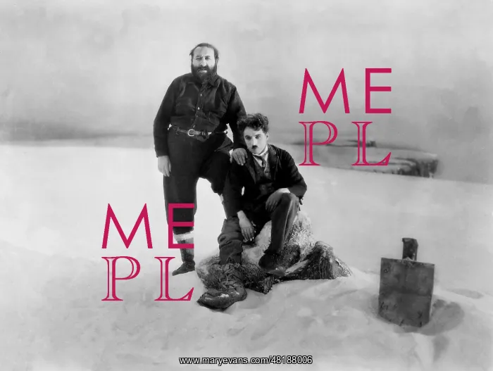 : Mack Swain and Charles Chaplin in The Gold Rush, 1925 : Mack Swain and Charles Chaplin in The Gold Rush, 1925