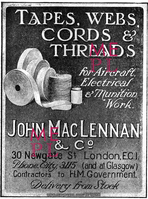 : MacLennan Tapes, Webs & Cords & Threads For Aircraft Work : MacLennan Tapes, Webs & Cords & Threads For Aircraft Work
