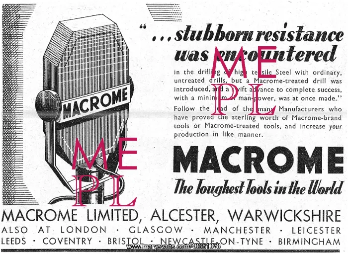 : Macrome Machine Tool Treatment : Macrome Machine Tool Treatment