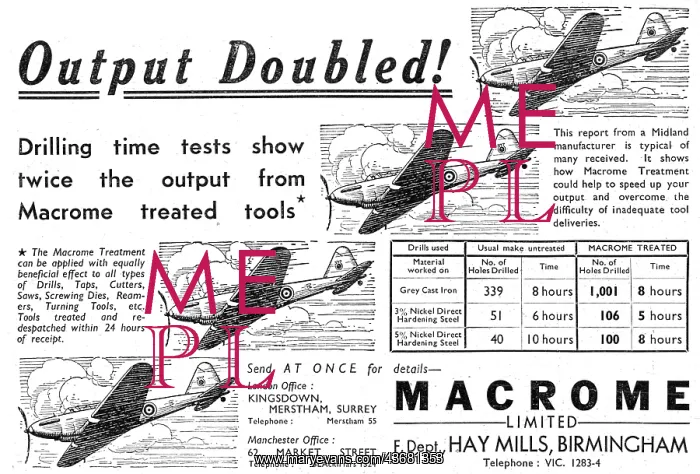  : Macrome Treated Tools 1940