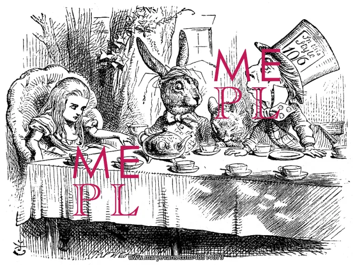 : The Mad Hatter's Teaparty. Illustration by John : The Mad Hatter's Teaparty. Illustration by John