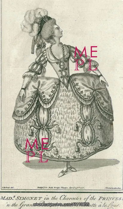 : Mad. Simonet in the Character of the Princess : Mad. Simonet in the Character of the Princess