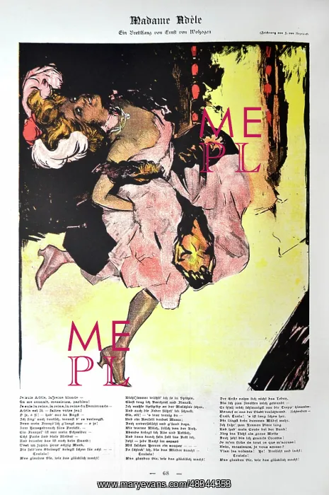 : Madame Adele by Reznicek Ferdinand, 1901 : Madame Adele by Reznicek Ferdinand, 1901