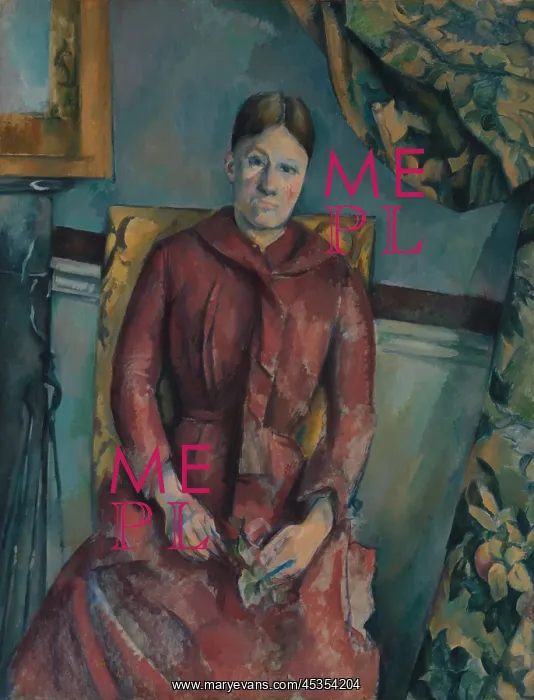 : Madame Cezanne, by Paul Cezanne : Madame Cezanne, by Paul Cezanne