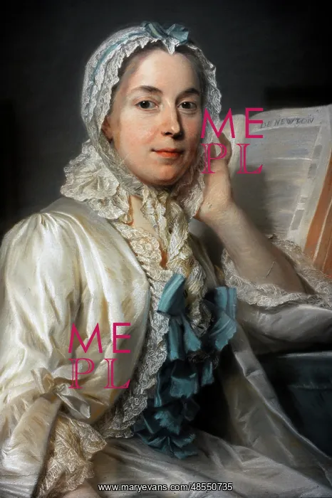 : Madame Ferrand meditating on Newton, 1753, by Maurice Quenti : Madame Ferrand meditating on Newton, 1753, by Maurice Quenti