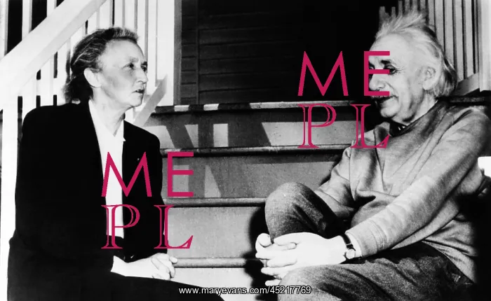 : Madame Joliot-Curie and Albert Einstein. ? : Madame Joliot-Curie and Albert Einstein. ?