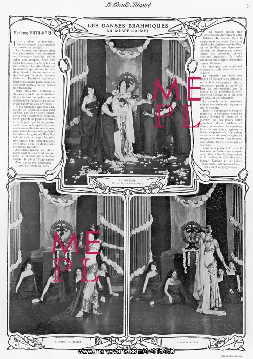 : Madame Mata-Hari dancing at the Musee Guimet : Madame Mata-Hari dancing at the Musee Guimet