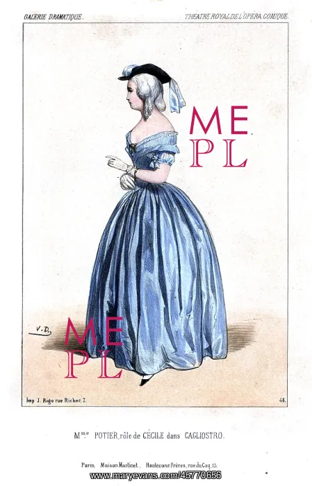: Madame Potier as Cecile in Cagliostro, 1844 : Madame Potier as Cecile in Cagliostro, 1844