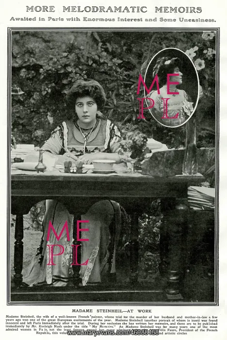: Madame Steinheil at work : Madame Steinheil at work