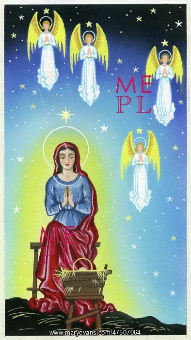  : Madonna adoring with four angels