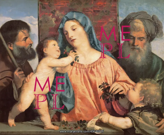 : Madonna of the Cherries, by Titian : Madonna of the Cherries, by Titian