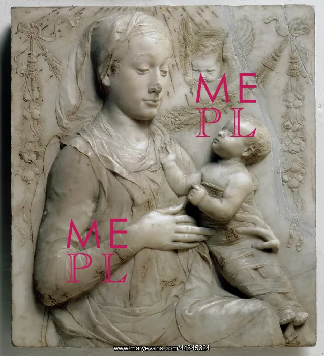 : Madonna and Child, bas-relief by : Madonna and Child, bas-relief by