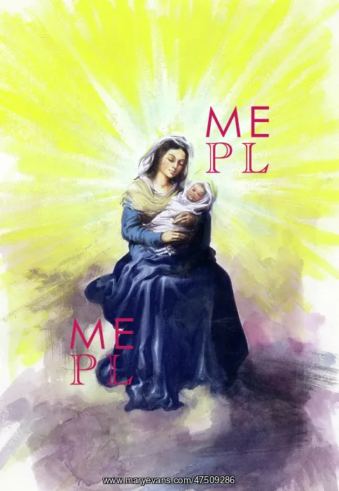  : Madonna and Child on a cloud