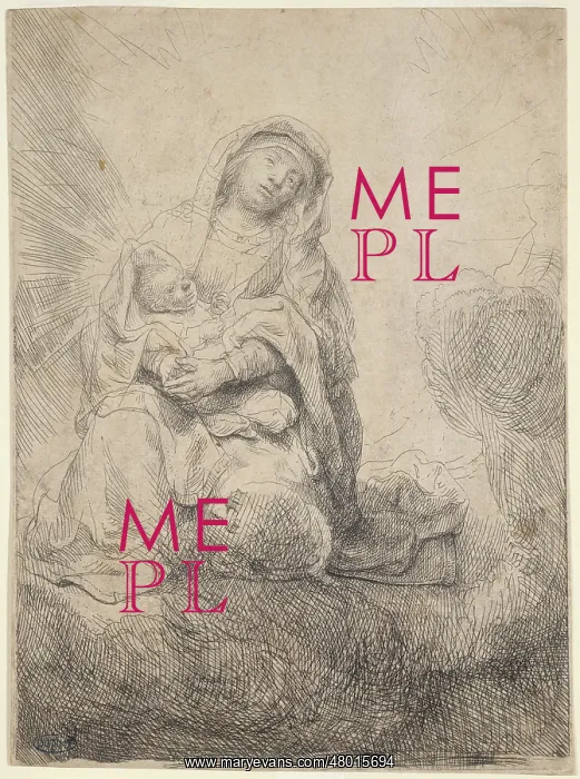 : Madonna and child on clouds : Madonna and child on clouds