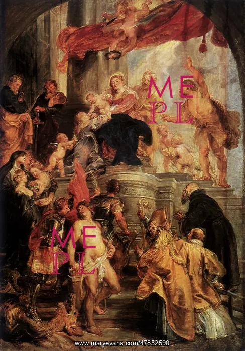 : Madonna and Child Enthroned with Saints, by Rubens : Madonna and Child Enthroned with Saints, by Rubens